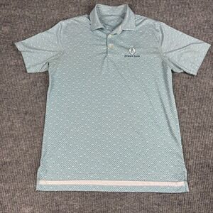 Peter Millar Polo Mens L Martini Glass Novelty Print Golf Summit Rock Preppy